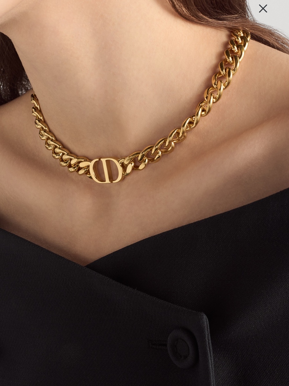 Dior Gold-Tone Chain Necklace